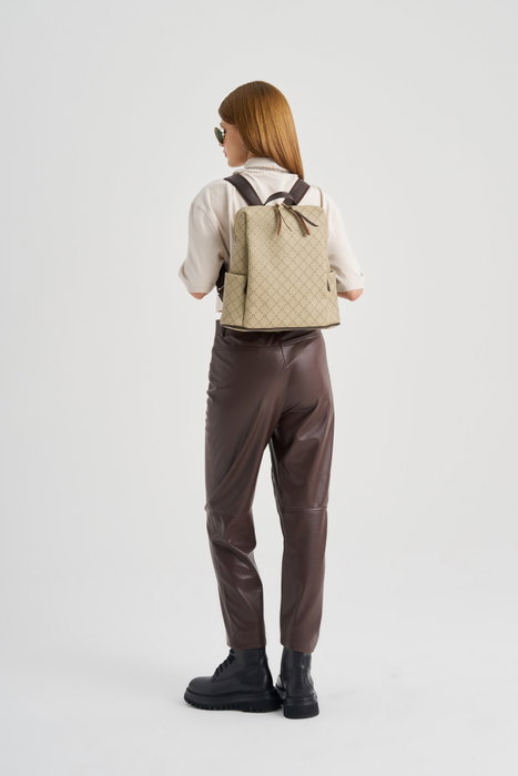 Lucky Bees Mochila 359 v2 - Crema y Marrón
